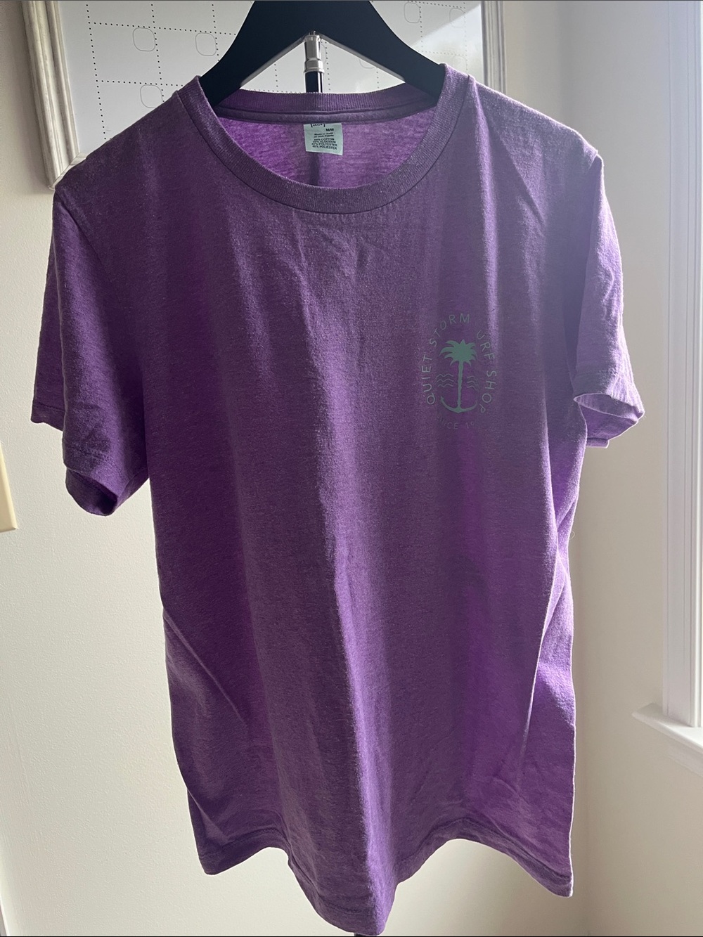 Quiet Storm Palm Short Sleeve Tee - Deep Purple